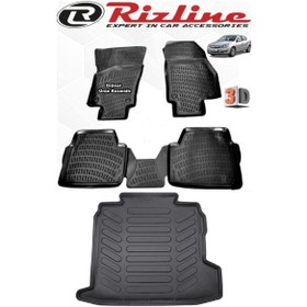 Resim Rizline Opel Astra J Sedan 2012-2018 3D Paspas+Bagaj Havuzu 