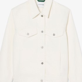 Resim Lacoste Kadın Denim Beyaz Ceket 