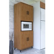 Resim ESMOPA MOBİLYA Çok Amaçlı Fırın, Kiler, Banyo, Balkon Dolap Büyük Boy Fırın Kabini 