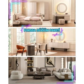 Resim Doressa Forssa Düğün Paketi (Baza ve Puf Hediye) 