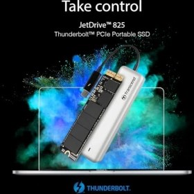 Resim Transcend 480 GB Jetdrive Jdm 825 Thunderbolt Ahcı Pcıe™ Taşınabilir SSD TS480GJDM825 