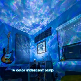 Resim 1 Adet USB Takılabilir Elektrikli Dalga Desenli Projeksiyon Gece Lambası, Yatak Odası ve Tavan Dekorasyonu için Uygun, RGB Çok Renk Ayarlanabilir, Akıcı Göz Alıcı Işık Etkisi, Yüksek Kaliteli Malzeme, İnce İşçilik, Yatak Odası, Oturma Odası, Kamp, Düğün, Parti, Tavan Süslemesi İçin Mükemmel, En Uygun Doğum Günü Sürpriz Hediyesi 