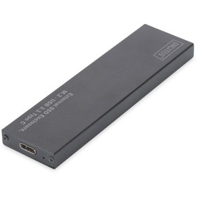 Resim Assmann Digitus Harici M.2 Sata Ssd Kutusu, Bağlantı Arayüzü Usb 3.1 Tip C, Alüminyum Gövde, Siyah Renk, Çi 