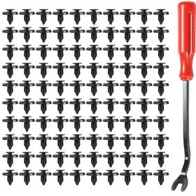 Resim Dianziye 25mm Plastik Tutucular Seti - 100 Adet Kanca + Çıkarıcı Araç, Tampon-fender Tamiri İçin Dayanıklı Tıklama Tipi 