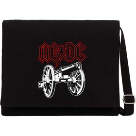 Resim Ac Dc About Rock Cannon Siyah Postacı Çantası - Siyah 