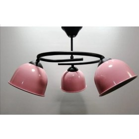 Resim Riolight Modern Üçlü Pembe Başlık Genç,çocuk,yatak Odası Metal Sarkıt Avize 
