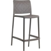 Resim Papatya Fame Bar Sandalyesi 65 cm Küllü Kahve - Kolçaksız 