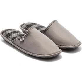 Resim Twigy Ekose Erkek Ev Terliği Gri-3 41/46 AA0558 