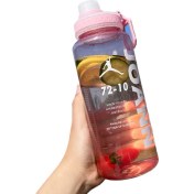 Resim Maryun Yaz Büyük Kapasiteli Plastik Bardak Şeffaf Mat Flip Spor Su Bardağı Kadın ve Erkek Su Bardağı Öğrenci Taşınabilir Uzay Fincanı (Yurt Dışından) 