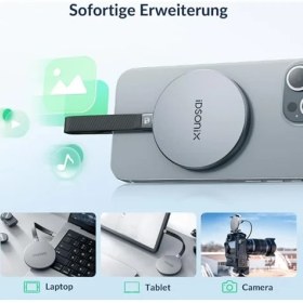 Resim Idsonix 2 Tb Manyetik Taşınabilir Ssd, 4000 Mb/s'ye Kadar Harici Sabit Sürücü Ssd, Prores Hdr Kayıt ve Mağaza Desteği, Tablet, Dizüstü Bilgisayar, Kamera, iPhone 15 ve Üzeri ile Uyumlu - IQ40 