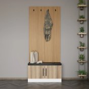 Resim Minar Kale Dekor Panel Ayakkabılık Minderli Beyaz Dore 