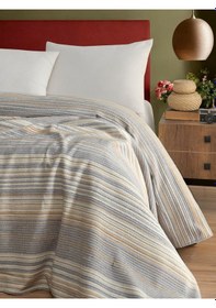 Resim Vicuna Home 4 Mevsim Pamuklu Battaniye - Çift Kişilik Gri 