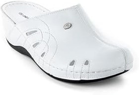 Resim Muya Gola Anatomik Taban Dört Mevsim Kadın Terlik Beyaz-Siyah 38 