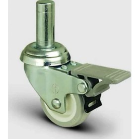 Resim Oynak Pim Bağlantılı, Burçlu, Pvc Hafif Sanayi Tekerleği Çap:75 - Ep03 Zkc 75F 