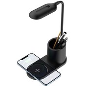 Resim Çocuklar İçin Endüktif Kablosuz Şarj Cihazı Ve Kalem Tutuculu Led Masa Lambası 