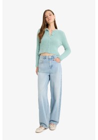 Resim Defacto Coool Slim Fit Dar Kesim Bisiklet Yaka Triko Hırka Z9318az25wngn86 Yeşil 
