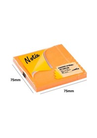 Resim Notix Yapışkanlı Not Kağıdı Neon Turuncu 75 Mm X 75 Mm 80 Yaprak 