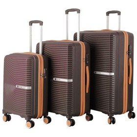 Resim Mçs 3lü Set Kırılmaz Silikon Seyahat Valizi Bavulu V374 Kahve/şamp Kahverengi 