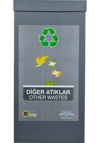 Resim Geri Dönüşüm Kutusu - Atık Kutusu Diğer Atıklar Gri 