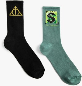 Resim Koton Harry Potter Çorap 2'li Lisanslı Multıcolor 3wkb80027aa 3WKB80027AAMIX Mavi 