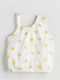Resim LC Waikiki LCW Kids Ekru Nakışlı Kız Çocuk Crop Bluz 
