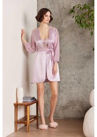 Resim Pierre Cardin 6005 Kadın Rose Gelin Set 6'lı Saten Takım Rose 