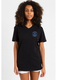 Resim Gen V Godolkin University Emblem Siyah Kadın V Yaka Tshirt SIYAH 