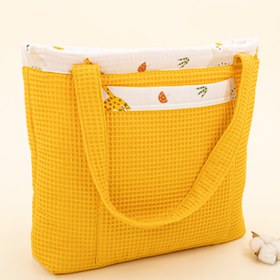 Resim Bebek Bakım Çantası - Hardal Petek - Aslan 