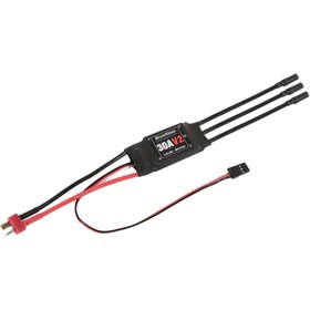 Resim XXD30A V2 fırçasız ESC 30A, 1/10 RC için uygundur ve çeşitli fırçasız servo ile uyumludur. Giriş seviyesi ve orta düzey oyuncular için tasarlanmış basit kontroller 