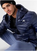 Resim adidas Dx0785 Varilite Hooded Down Kapüşonlu Lacivert Erkek Şişme Mont 