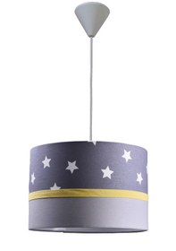 Resim 521 Gri Yıldızlı Sarı Genç Bebek Ve Çocuk Odası Avize Sarkıt 