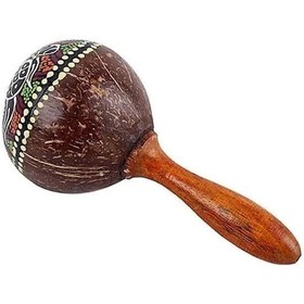 Resim Coconat Marakas - 22 Cm Gerçek Hindistan Cevizi Kabuğu Egzotik Ri 