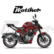 Resim Cfmoto Nk250 2024-2025 Yeni Kasa Parçalı Kaplama Sticker Etiket Modeli Kırmızı - Gri Renk Carnage Venom Tasarım 