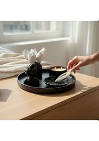 Resim Dekoratif Sunum Tepsisi Seti Mumluk & Vazo Uyumlu Modern Ev Ve Yatak Odası Dekoru 1 