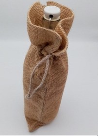 Resim 6 Adet 15x33cm (Enxboy) Jut Kese Şişe Zeytinyağı Şarap Torbası 