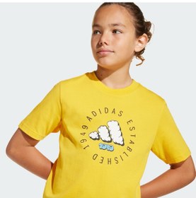 Resim Adidas Jı6688 J Fun Tee Çocuk T-shirt Sarı 