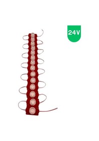 Resim 20 Adet 24 Volt 1.5 Watt Tek Lensli Kırmızı 3030 Led Modül Ip65 