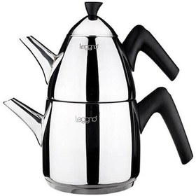 Resim Leggno Joy S Çaydanlık Seti 0.75Lt 1.5 Lt Soft Touch Siyah 