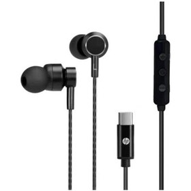 Resim Hp Dhh-1127-bk Kablolu Kulakiçi Type-c Ses Kontrol Butonlu Mikrofonlu Siyah Kulaklık 