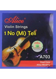 Resim Alice A-703A-1 Keman Teli - 1 Numara Mi Teli - E 