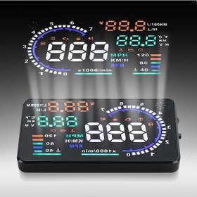 Resim Gplus A8 Hud Hayalet Gösterge Obd Yansıtma Ekranı Head Up Display 