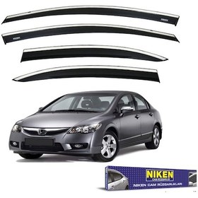 Resim Honda Civic Fd6 Uyumlu Cam Rüzgarlığı Kromlu 2007+ Niken 