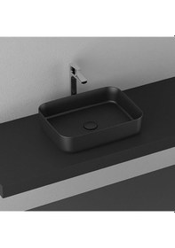 Resim Isvea Infinity Tezgah Üzeri Lavabo 50CM Mat Siyah 10Nf65050-2N 