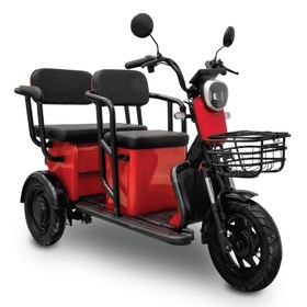 Resim Apec APM5 Üç Tekerlekli Elektrikli Moped Kırmızı 