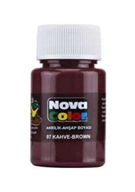 Resim Nova Color Akrilik Boya 30 Ml Kahverengi - 4 Adet Kahverengi 