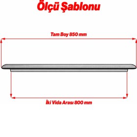 Resim Badem10 Vento Düz Mat Siyah Çekmece Dolap Gardırop Kulp 800 mm Uzun Metal Modern Tasarım Mobilya Aksesuarı 