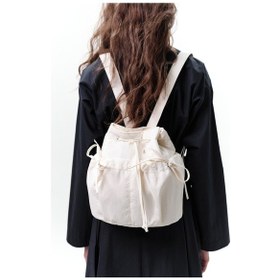 Resim Manuka Büzgü Detaylı Sırt Çantası Vanilya Vanilya 