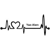 Resim İsim Soyisim Kalp Atışı - Araç, Oto, Laptop, Duvar Uyumlu Sticker 40 16 Cm 