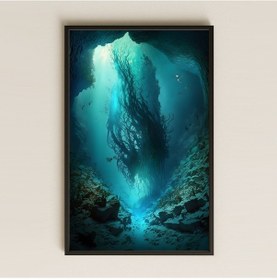Resim Su Altı Mağarası Temalı Pleksi Tablo 