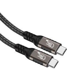 Resim Siyah QG01 Type-C To Type-C Usb4 Pd Data Kablosu 240W 40GBPS 8K@60Hz 1 Metre 